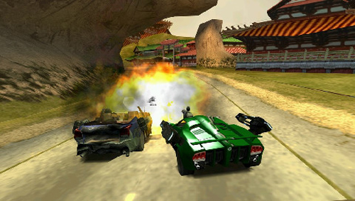 极速斗车2》火爆战斗赛车现身PSP_电视游戏